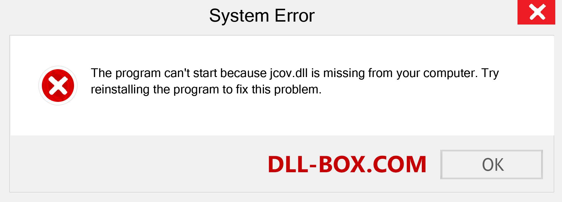  jcov.dll file is missing?. Download for Windows 7, 8, 10 - Fix  jcov dll Missing Error on Windows, photos, images